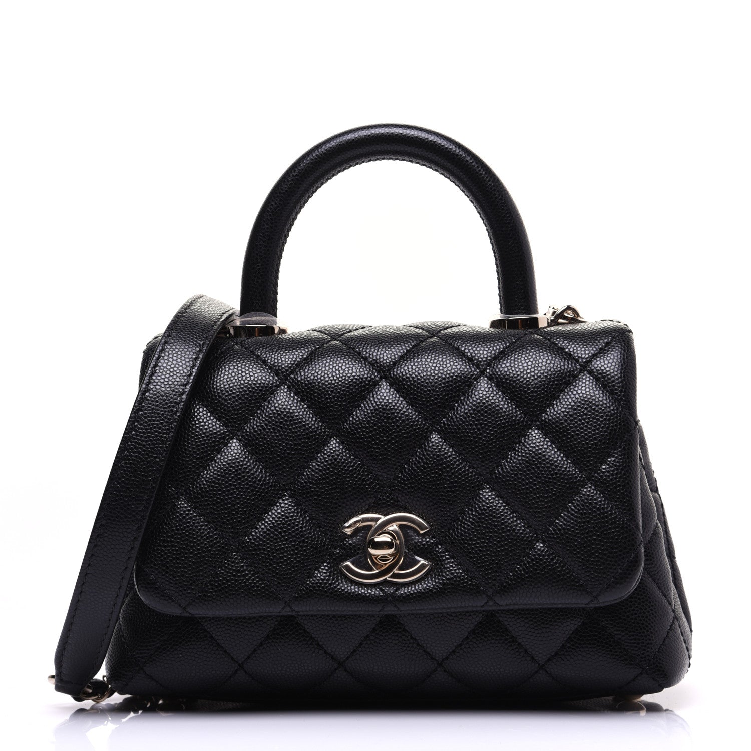 Chanel Caviar Quilted Extra Mini Coco Handle Flap Black 1 of 12