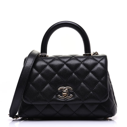 Chanel Caviar Quilted Extra Mini Coco Handle Flap Black 1 of 12
