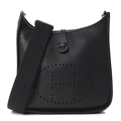 Hermes Taurillon Clemence Evelyne III PM Black 1 of 10