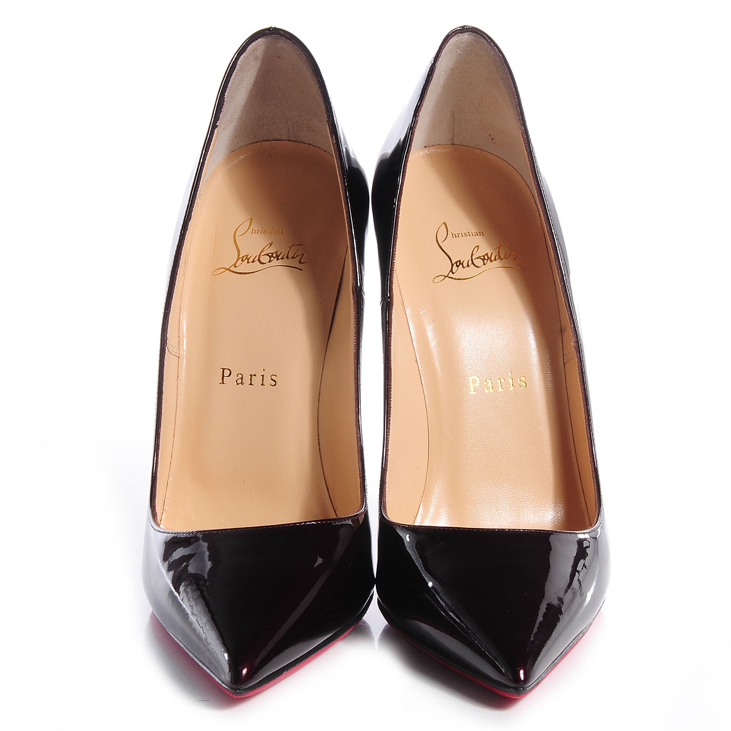 Christian Louboutin Metal Patent So Kate 120 Pumps 39 Dark Burgundy 2 of 8