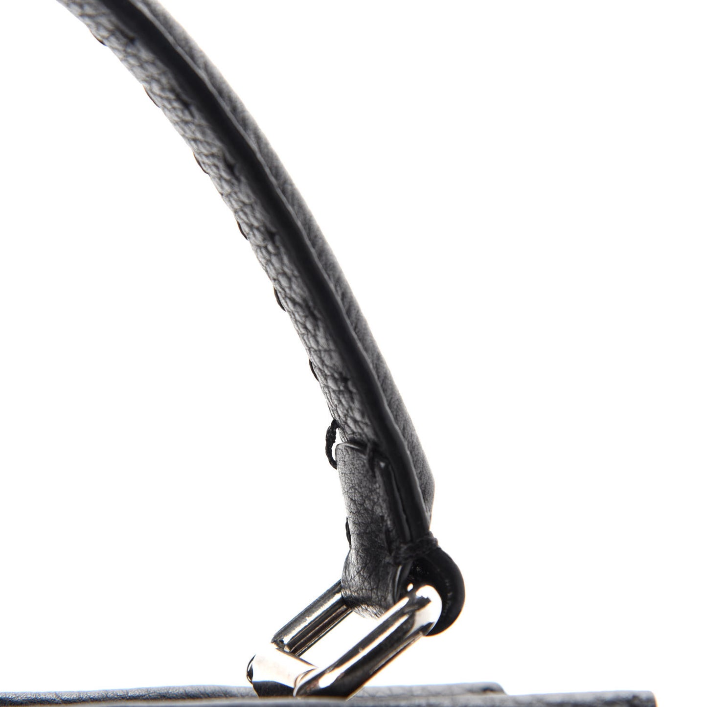 Cuoio Romano Selleria Bi-Color Medium Peekaboo Iconic Satchel Black Mou