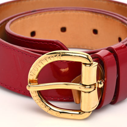 Louis Vuitton Vernis Ceinture 30mm Belt 80 32 Pomme D'Amour 4 of 9