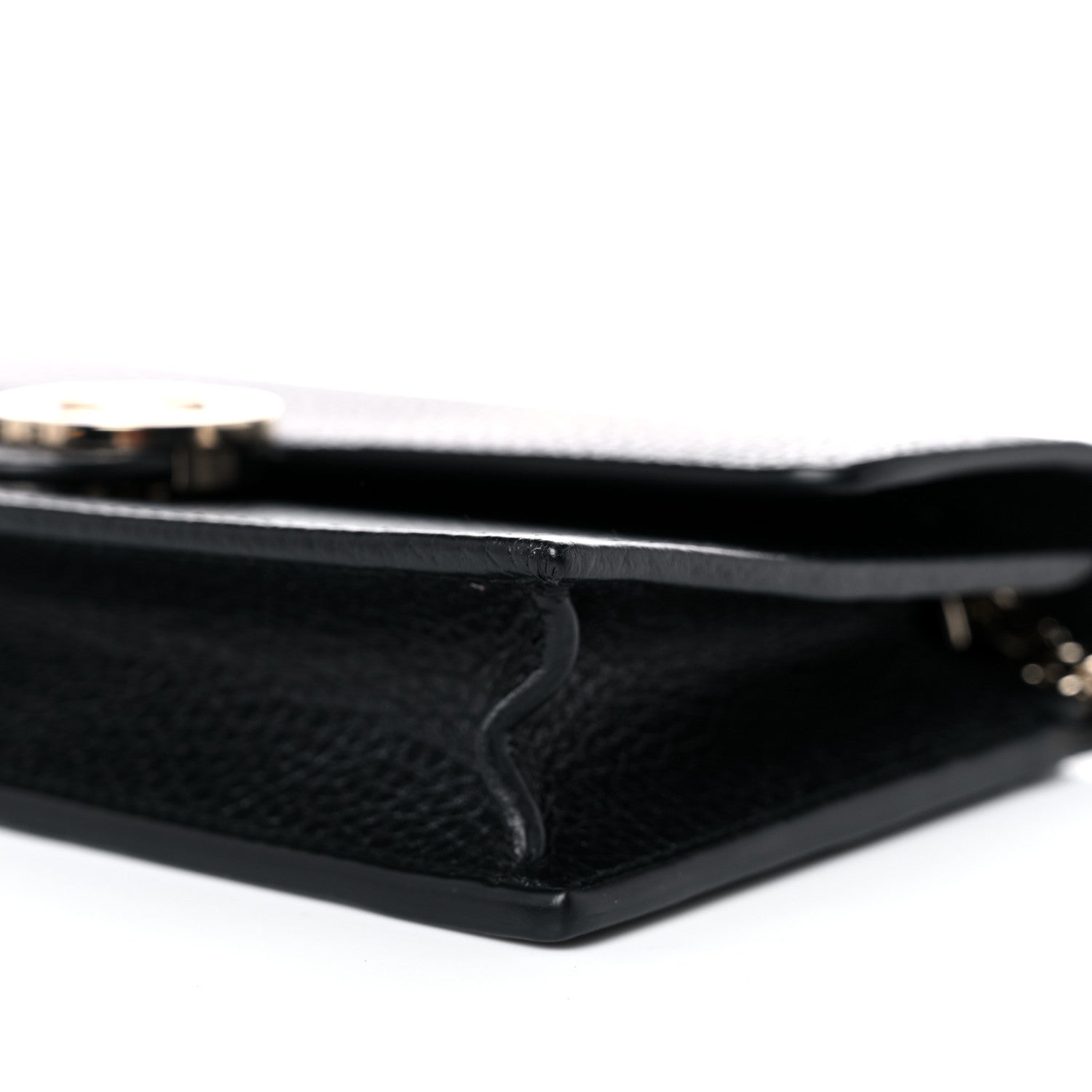 Gucci Dollar Calfskin Interlocking G Chain Wallet Black 9 of 12