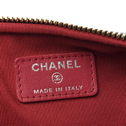 Chanel Aged Calfskin Quilted Gabrielle Classic Pouch Blue Black 8 of 9