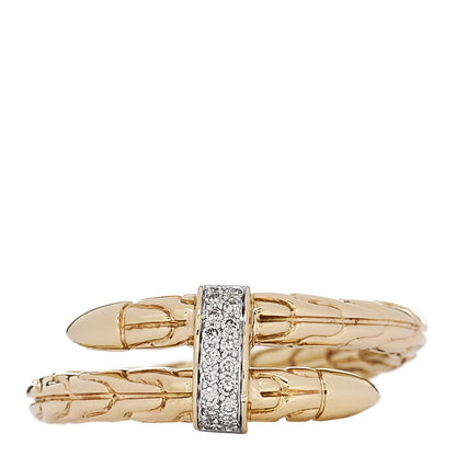 John Hardy 18K Yellow Gold Diamond Spear Ring 54 7 1 of 5