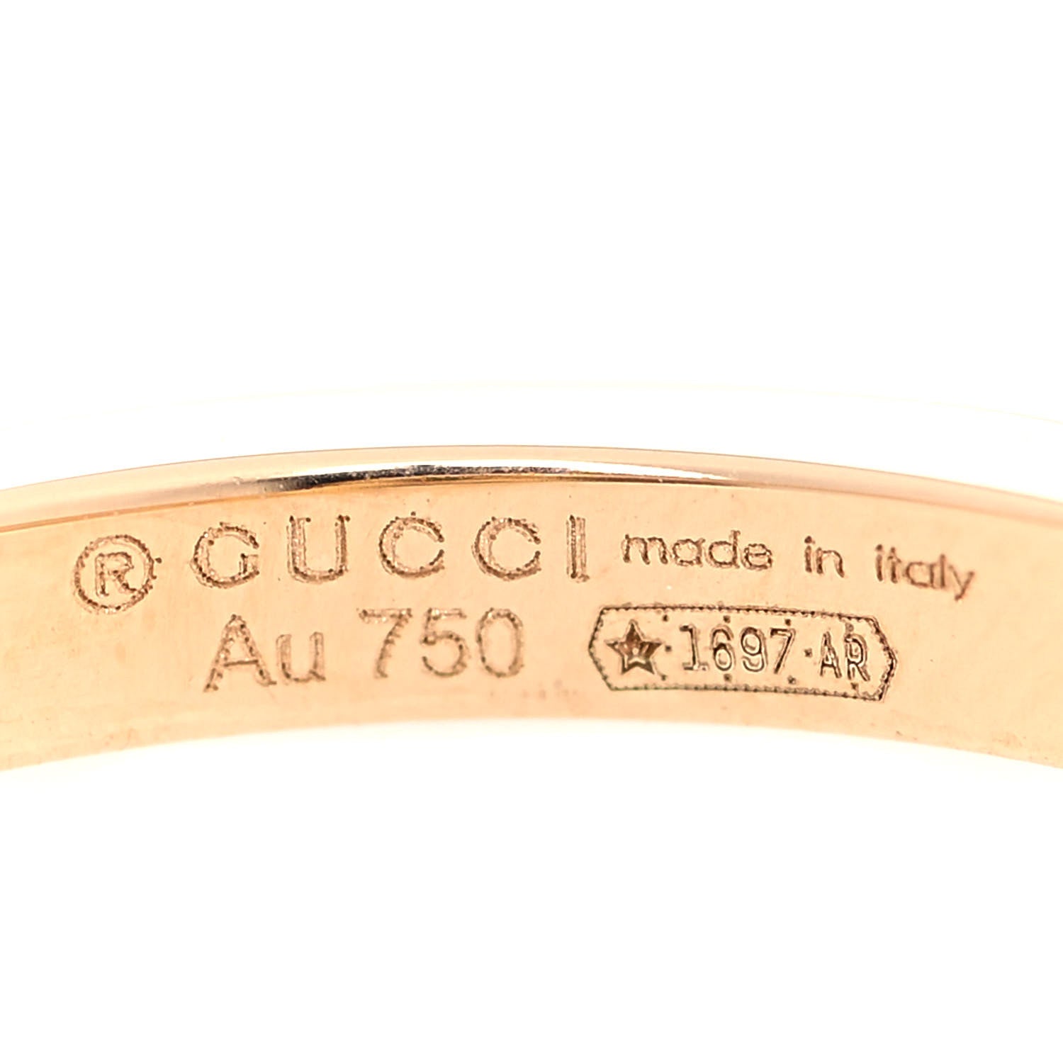 Gucci 18K Yellow Gold Mixed Gemstone Running GG Ring 52 6 5 of 5