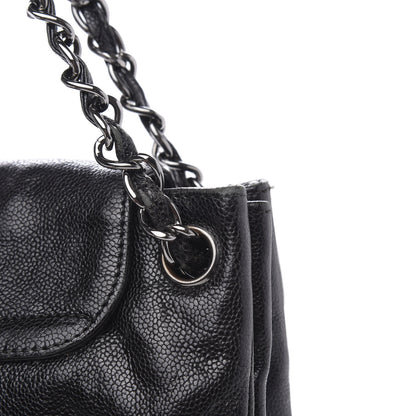 Chanel Glazed Caviar Pocket In The City Tote Black 13 of 15