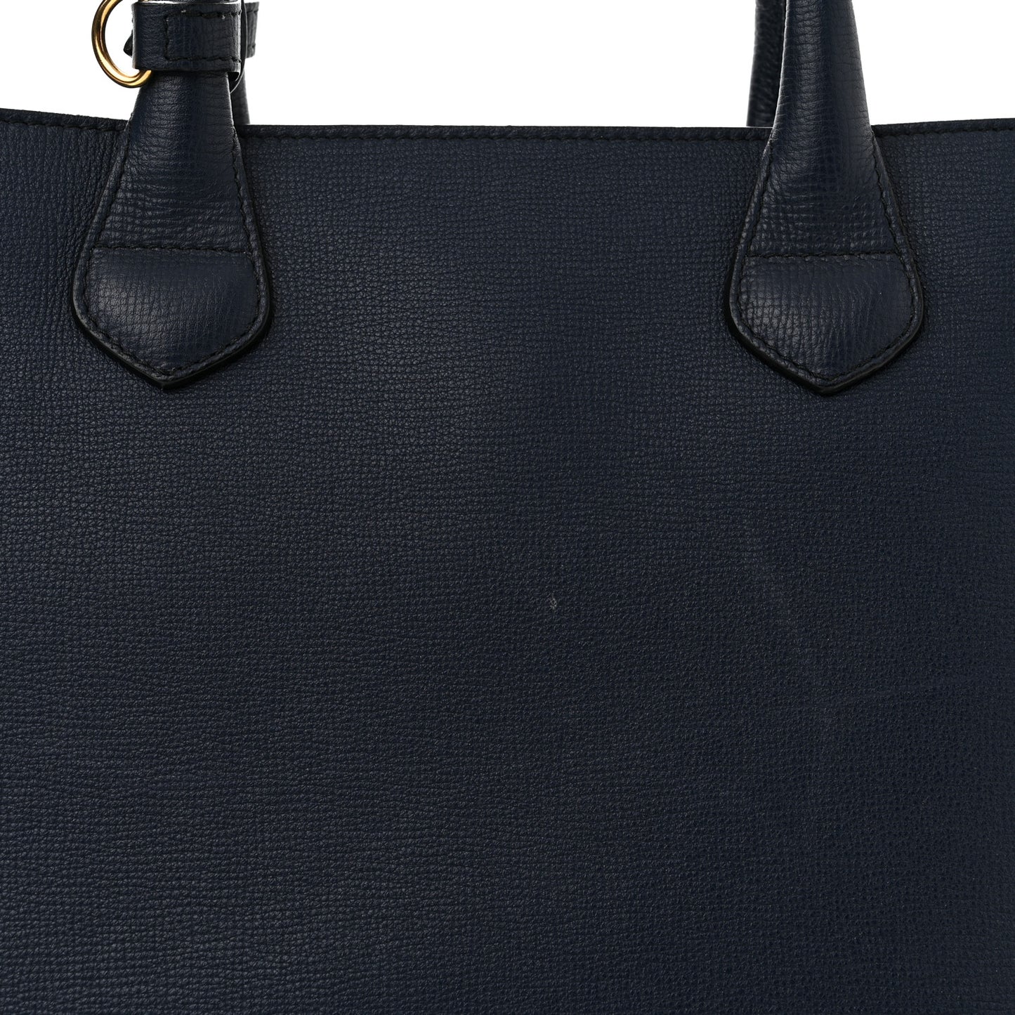 Derby Calfskin House Check Medium Banner Tote Ink Blue