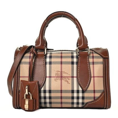 Burberry Haymarket Check Satchel Brown 1 of 12