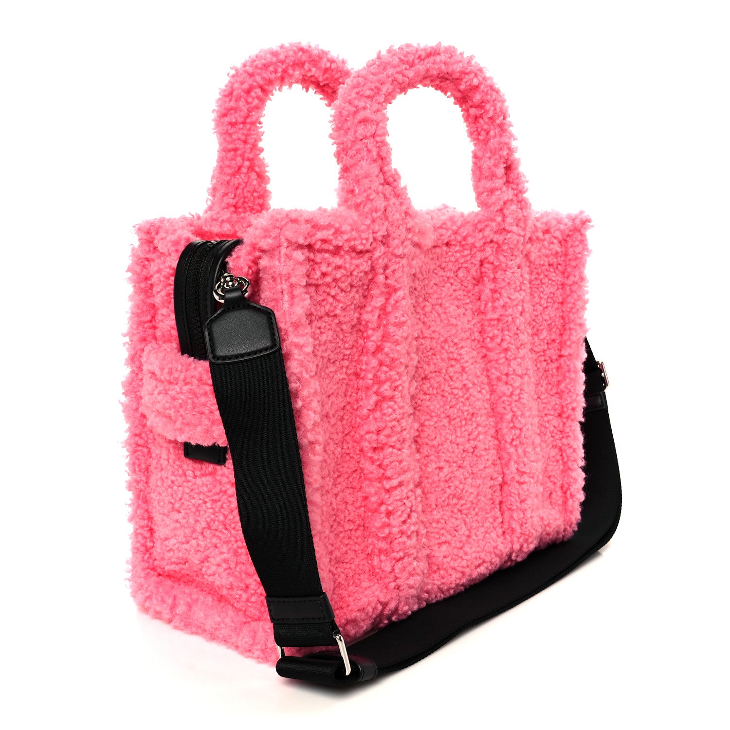Marc Jacobs Polyester Cotton Medium The Teddy Traveler Tote Bag Fluffy Pink 3 of 10