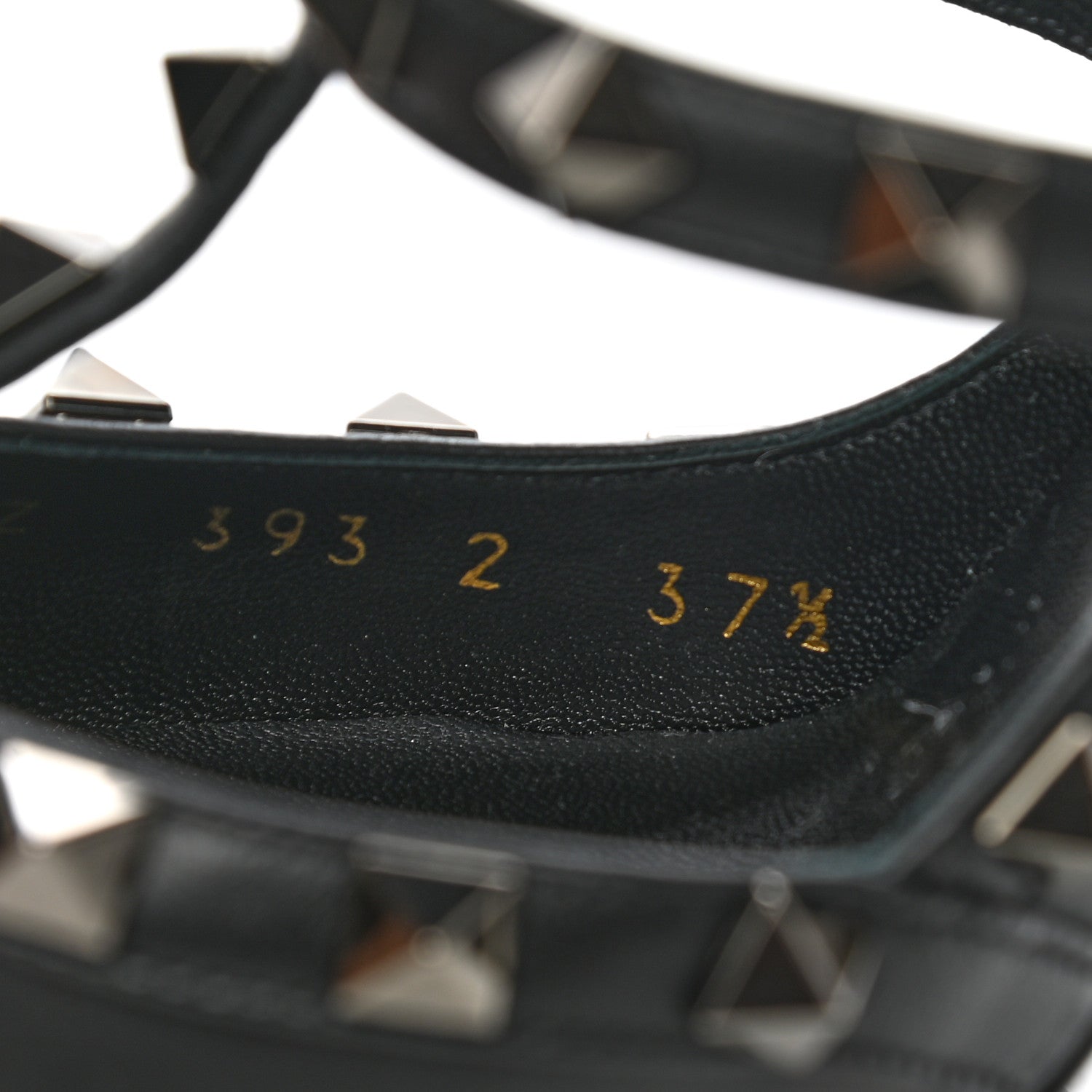 Valentino Garavani Calfskin Nappa Rockstud Ankle Strap 100mm Pumps 37.5 Black 9 of 9