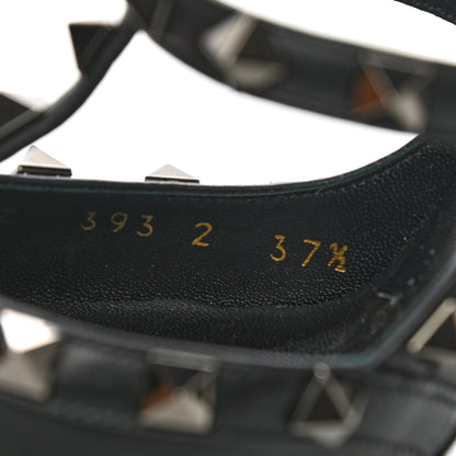 Valentino Garavani Calfskin Nappa Rockstud Ankle Strap 100mm Pumps 37.5 Black 9 of 9
