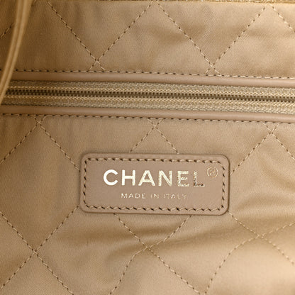 Chanel Metallic Calfskin Quilted Small Chanel 22 Light Gold 6 of 11