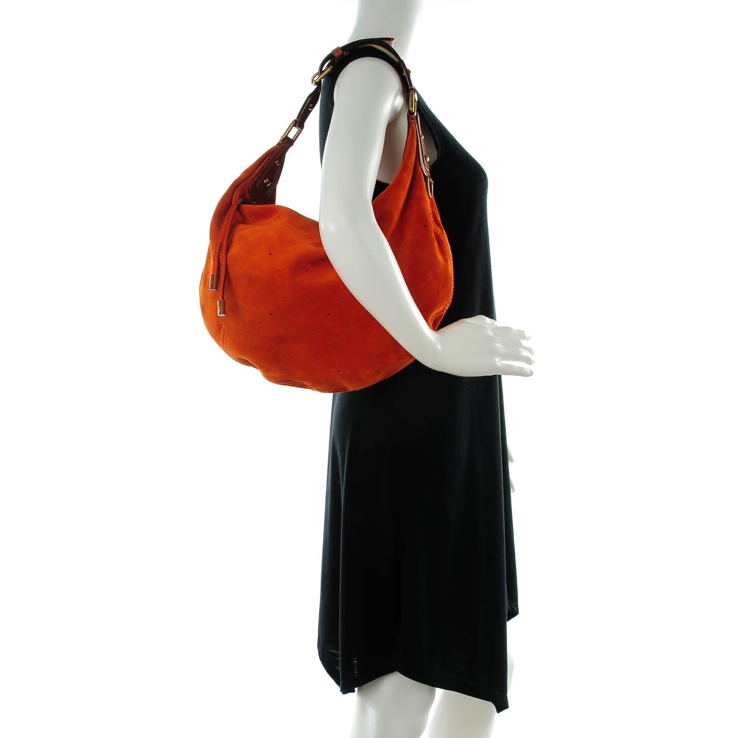 Louis Vuitton Suede Mahina Onatah GM Orange 2 of 7