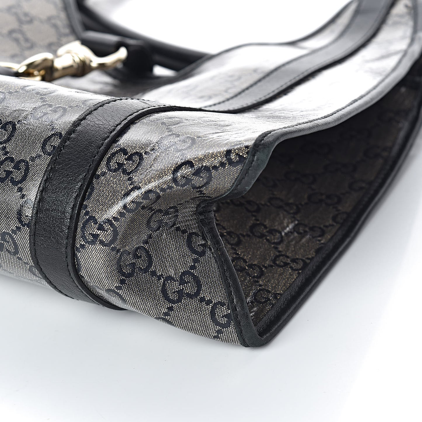 Crystal Monogram Medium Joy Shoulder Bag Black