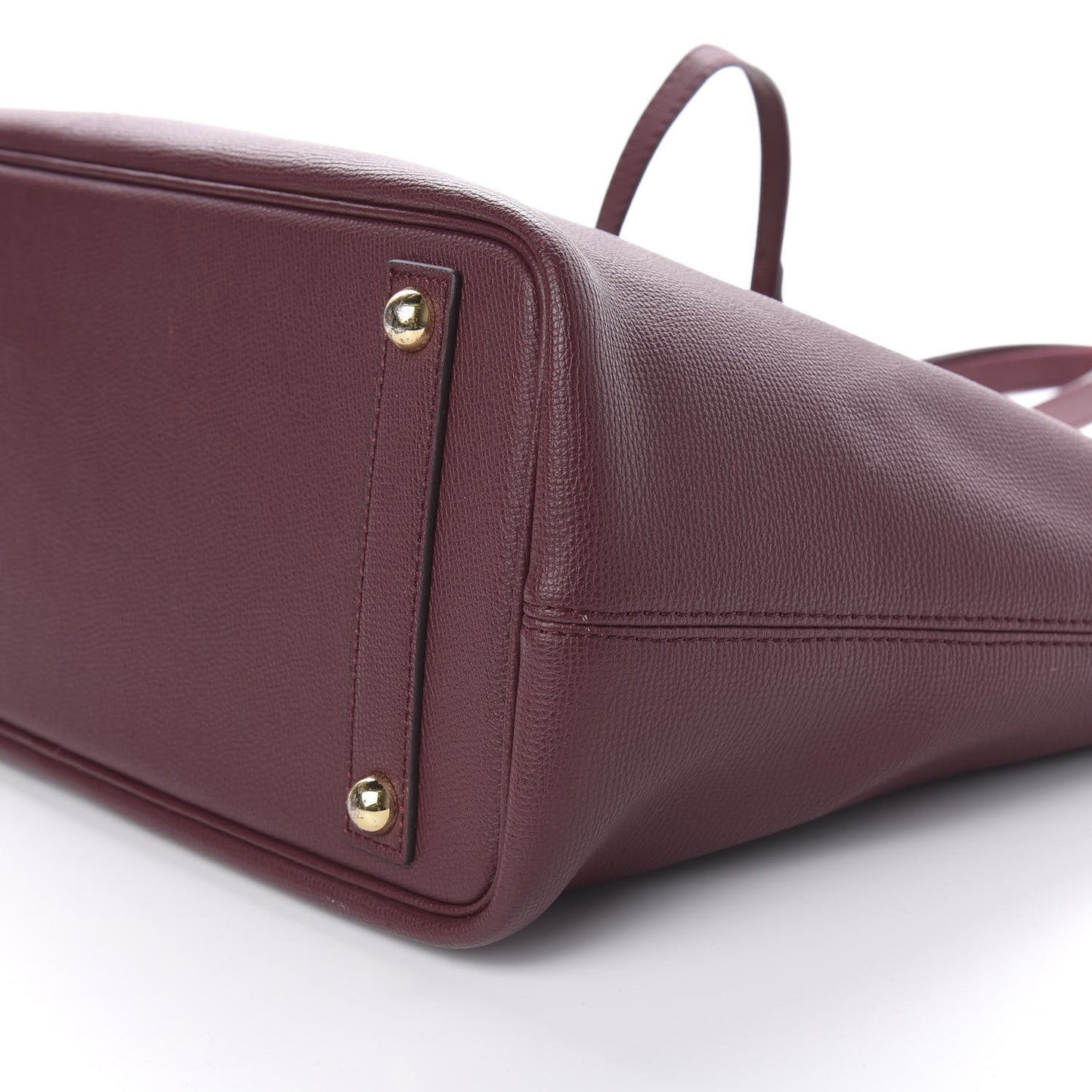 Grainy Calfskin Medium Honeybrook Tote Dark Plum