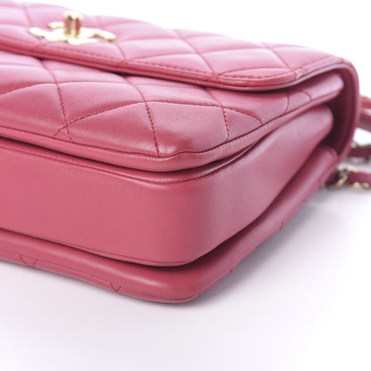 Chanel Lambskin Quilted Small Trendy CC Dual Handle Bag Dark Pink 10 of 10