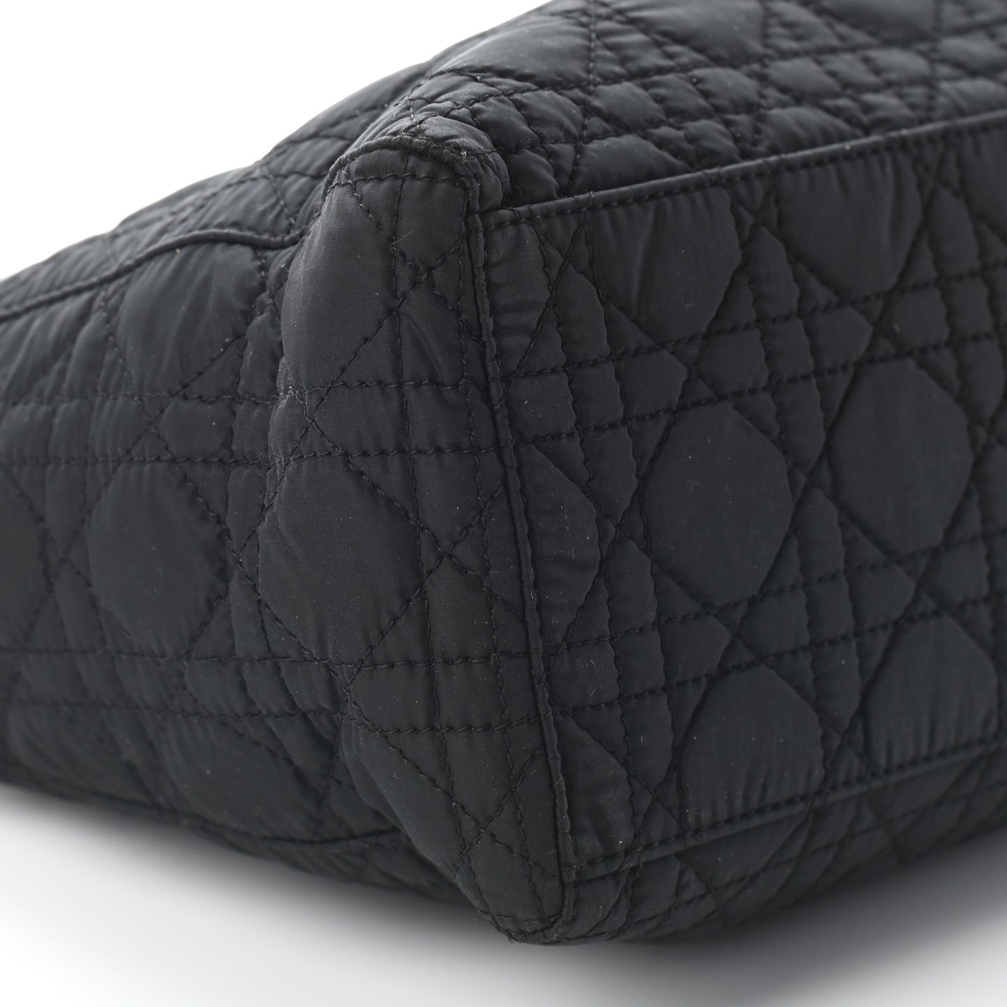 Nylon Cannage Medium Lady Dior Black