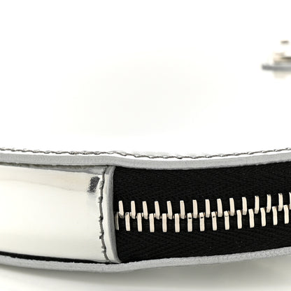 Prada Spazzolato Round Chain Coin Crossbody Pouch Argento 10 of 11