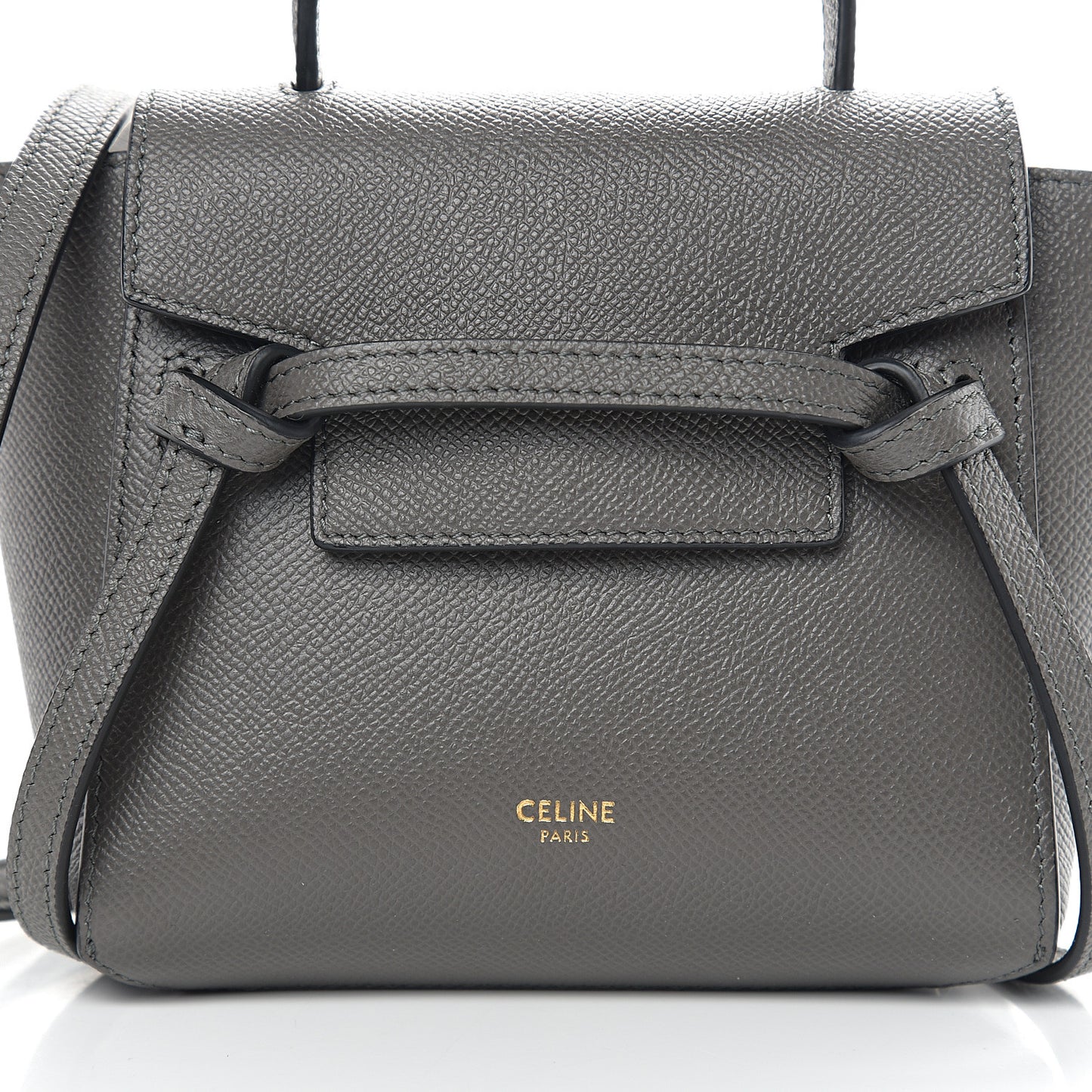 Grained Calfskin Pico Belt Bag Grey