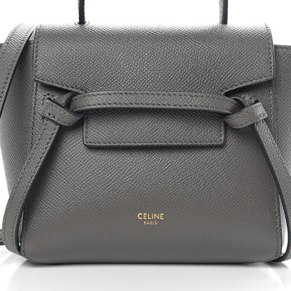 Celine Grained Calfskin Pico Belt Bag Grey 9 of 9