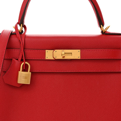 Hermes Epsom Horseshoe Kelly Sellier 28 Rouge Casaque Black 8 of 11