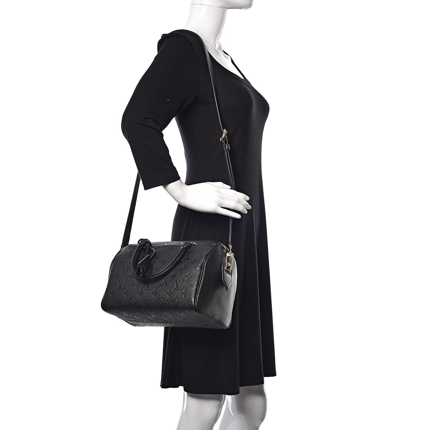Louis Vuitton Empreinte Speedy Bandouliere 25 NM Black 3 of 13