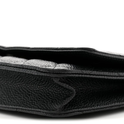 Chanel Caviar Quilted Wallet on Chain WOC Black 10 of 11