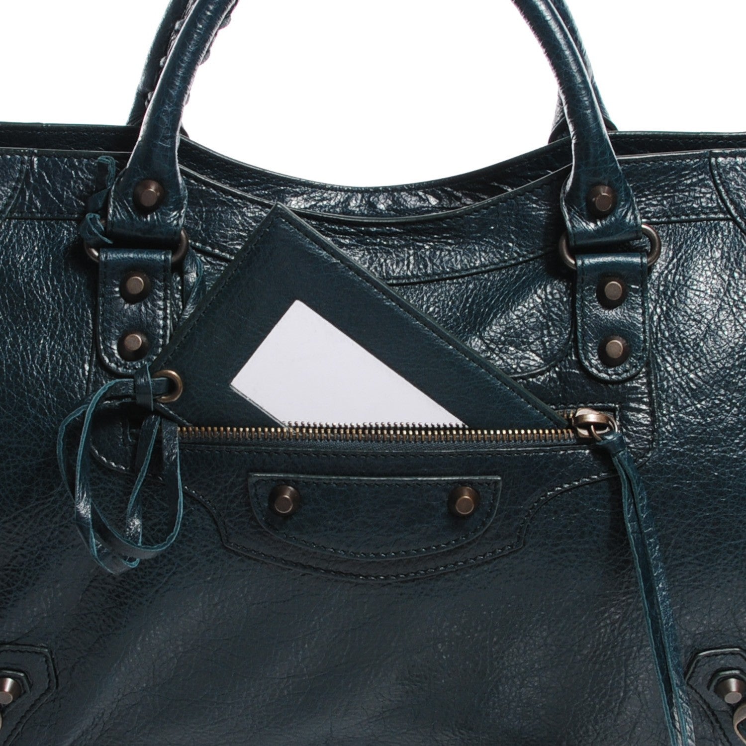 Balenciaga Agneau Classic Hardware City Vert Pinede 10 of 13