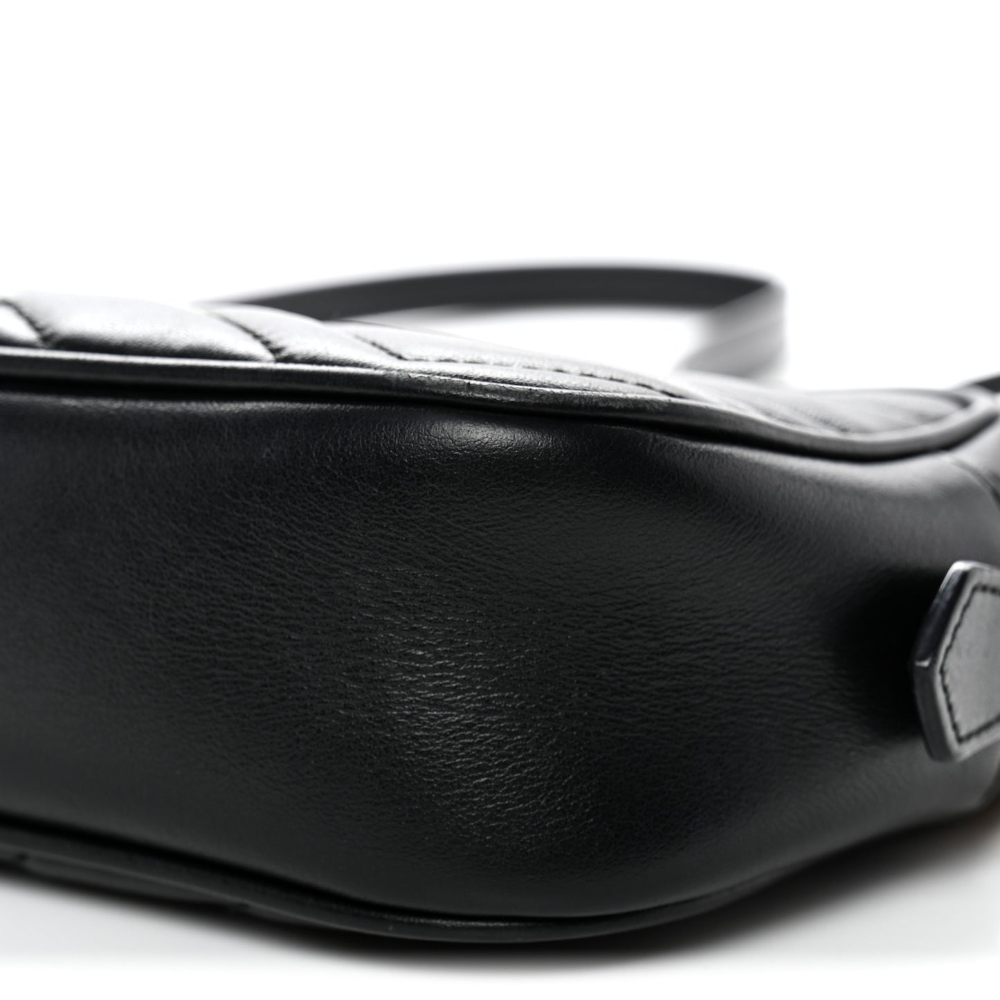 Calfskin Matelasse Mini GG Marmont Chain Shoulder Bag Black