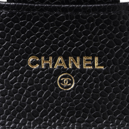 Chanel Caviar Quilted Flap Card Holder Wallet Black 6 of 9