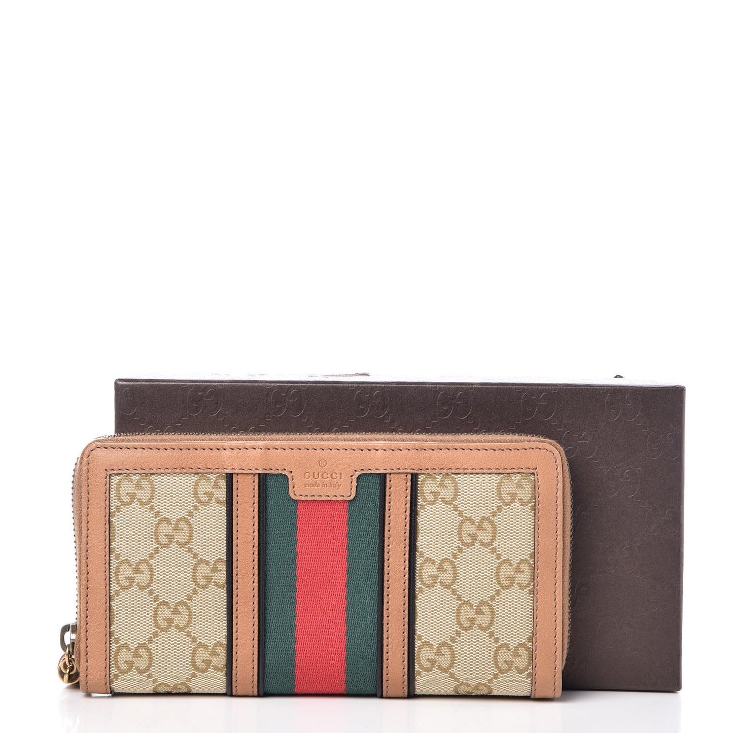 Monogram Web Rania Zip Around Wallet Khaki
