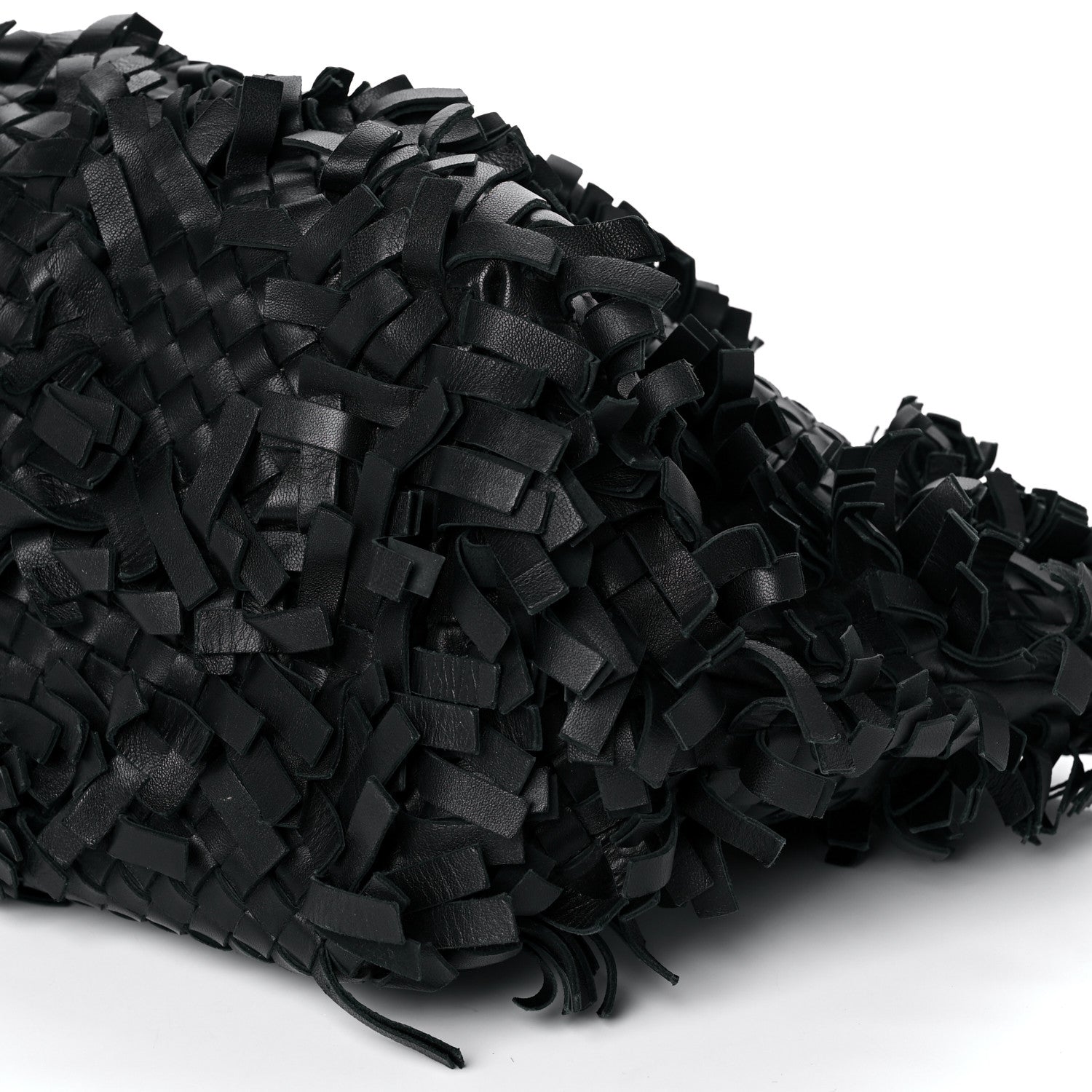 Bottega Veneta Nappa Intrecciato Patchwork Frayed Tote Black 9 of 9