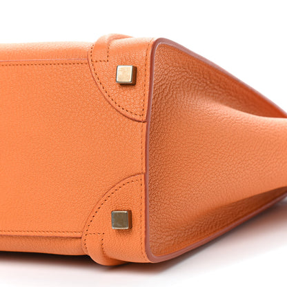 Celine Goatskin Micro Luggage Light Orange 7 of 9