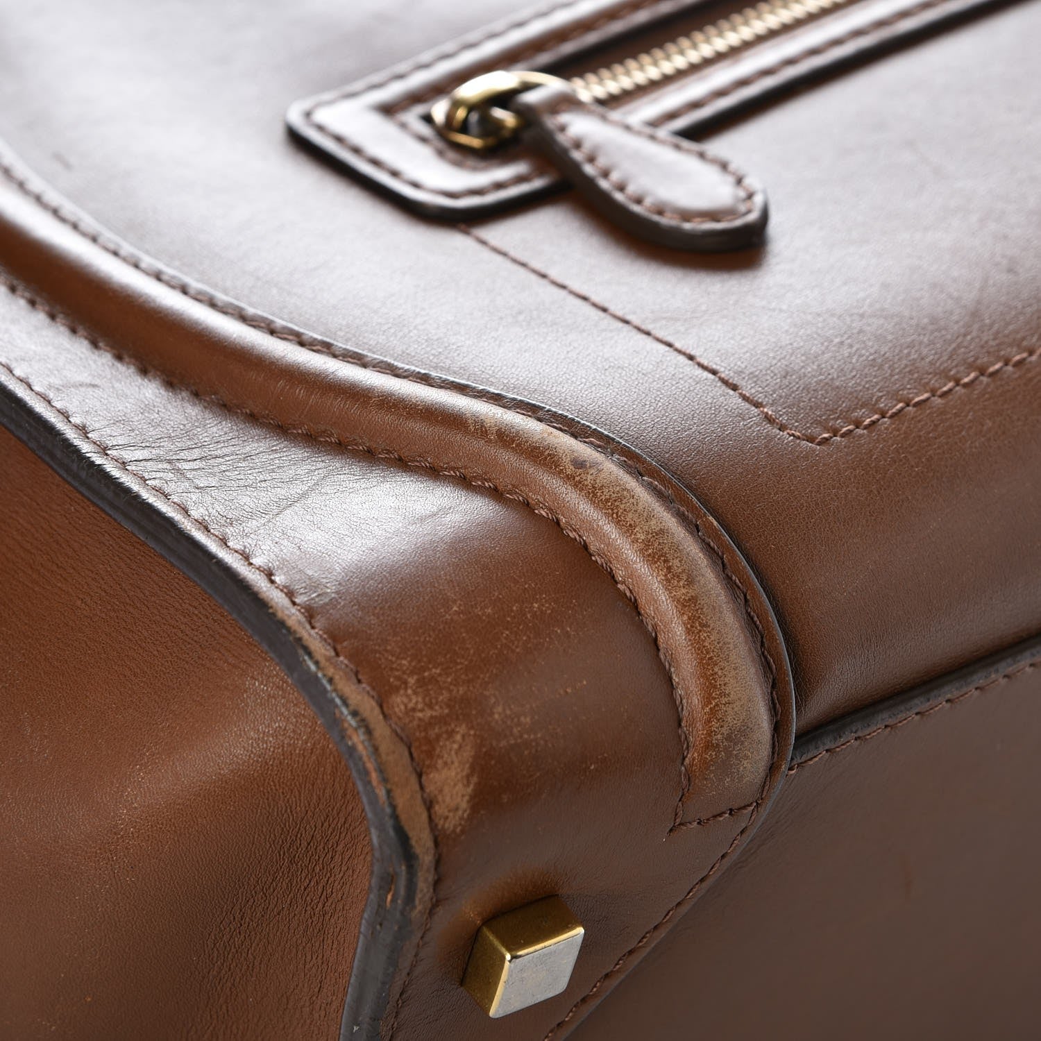 Celine Palmelato Mini Luggage Camel 8 of 16