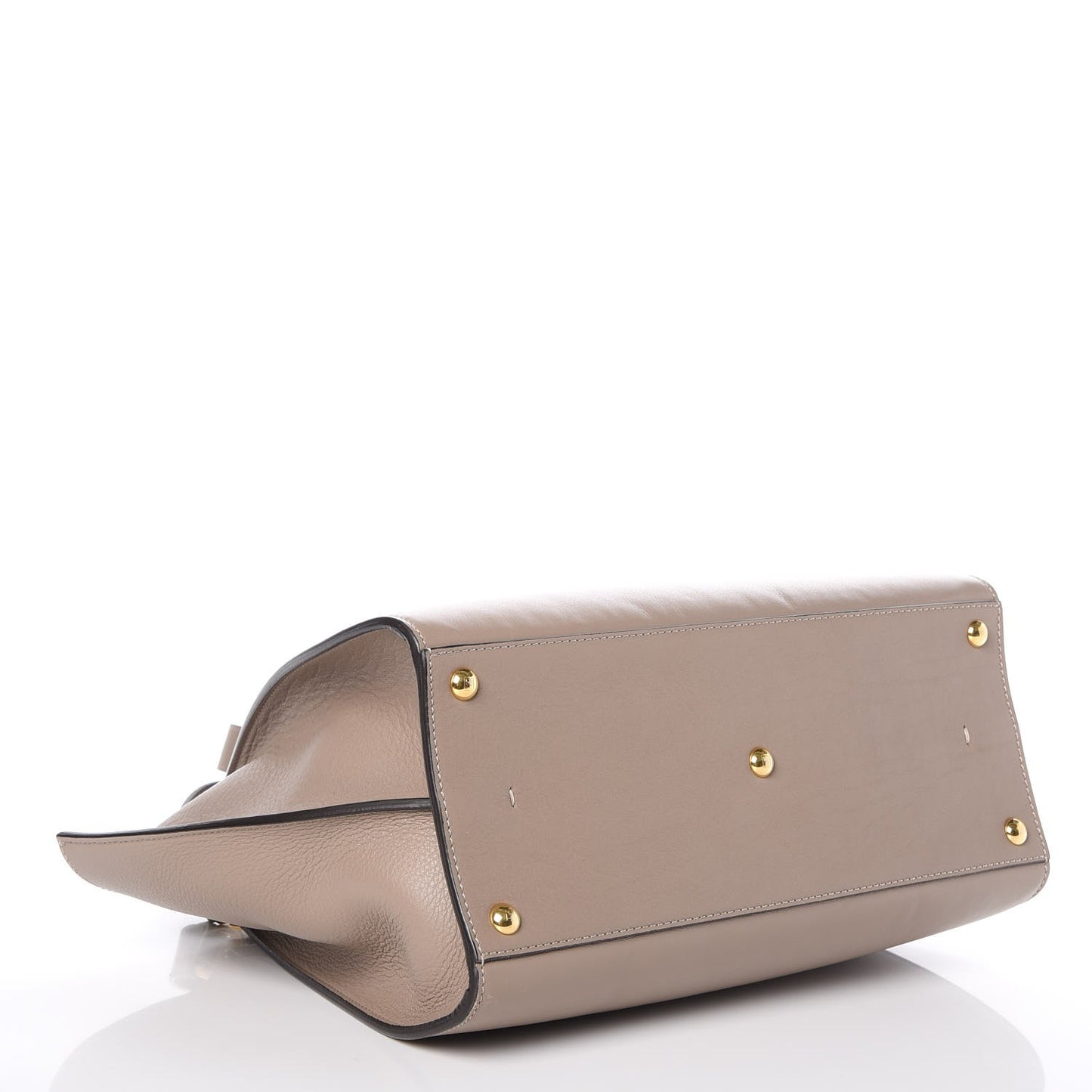 Vitello Dolce Shiny Nappa Petite 3Jours Tote Tortora Emerald