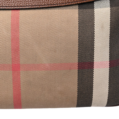 Burberry House Check Derby Peyton Crossbody Clutch Bag Tan 13 of 23