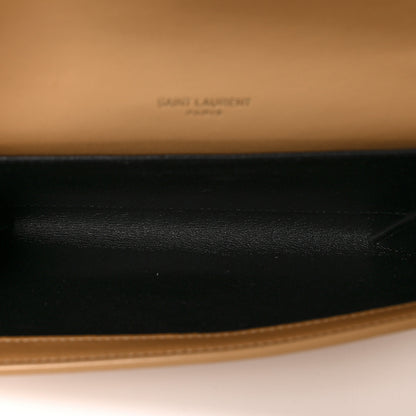 Saint Laurent Micro Raffia Monogram Uptown Chain Wallet Natural Hay Blush 7 of 16