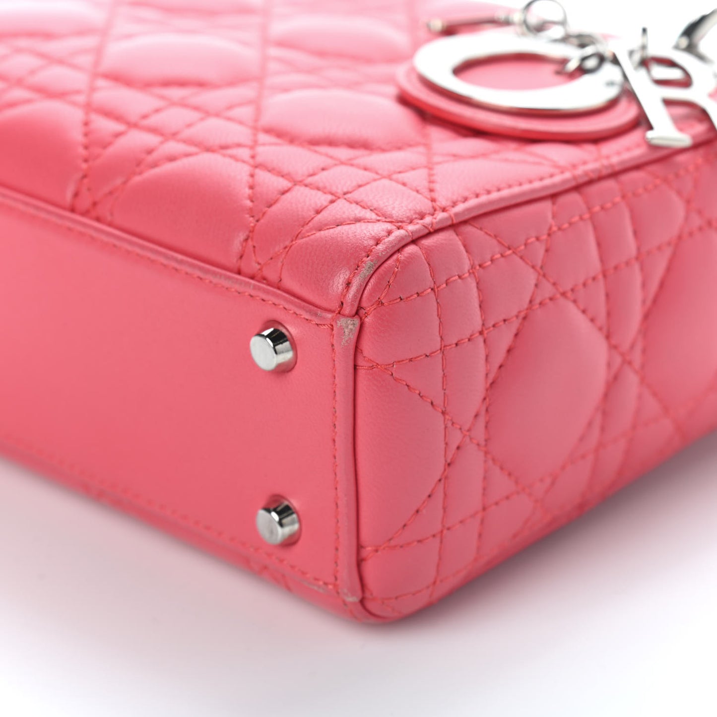 Lambskin Cannage Mini Lady Dior Pink
