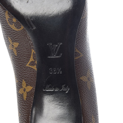 Louis Vuitton Monogram Cherie Pumps 38.5 Black 6 of 7