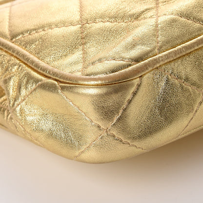 Chanel Metallic Lambskin Framed Waist Chain Belt Bag Gold 10 of 11