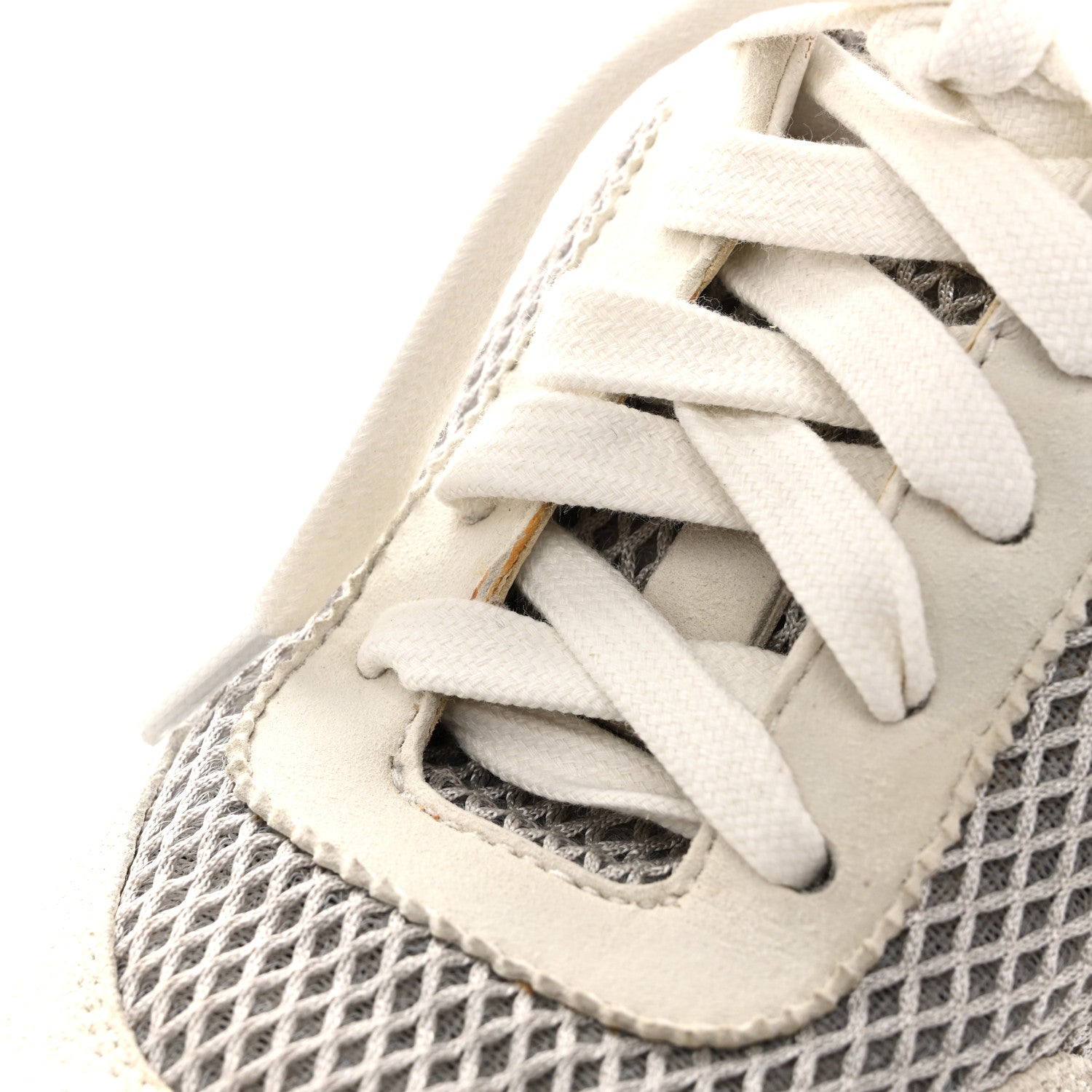 Hermes Air Mesh Suede Goatskin Bouncing Sneakers 35 Gris Lulea White 12 of 14