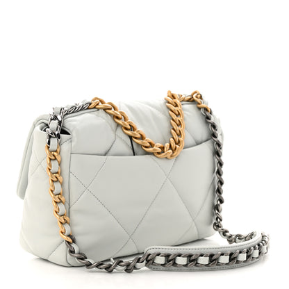 Chanel Lambskin Quilted Medium Chanel 19 Flap Light Blue 3 of 11