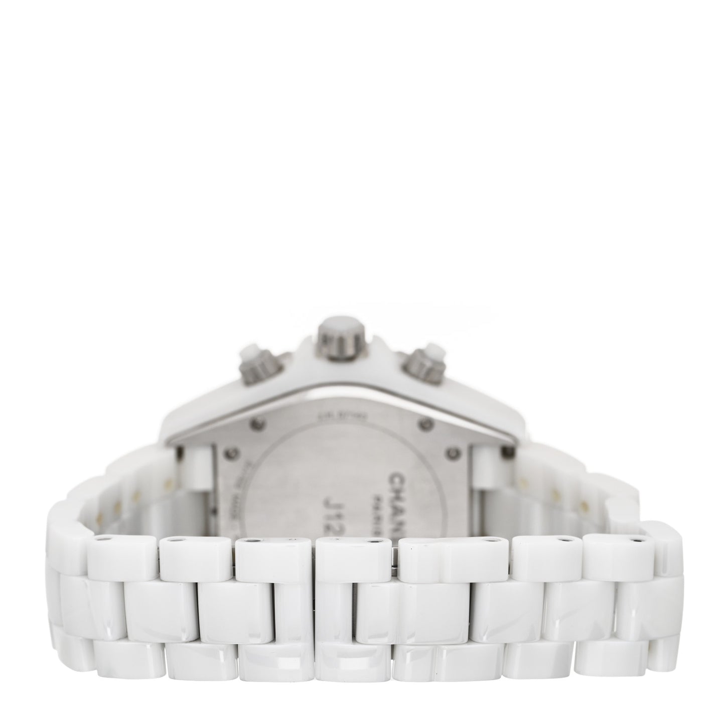 Stainless Steel Ceramic Diamond 41mm J12 Chronograph Automatic Watch White