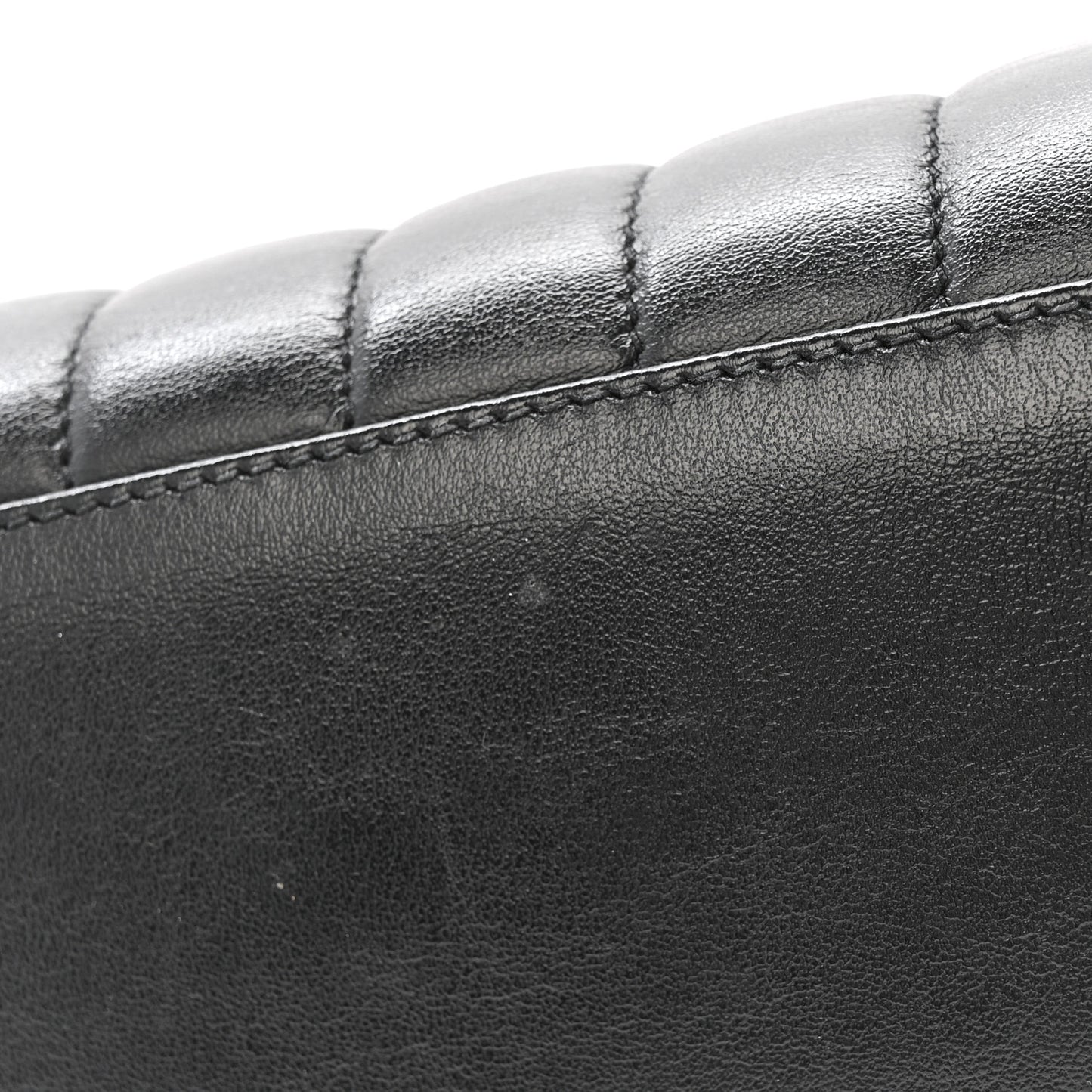 Calfskin Y Quilted Monogram Medium Loulou Chain Satchel Black