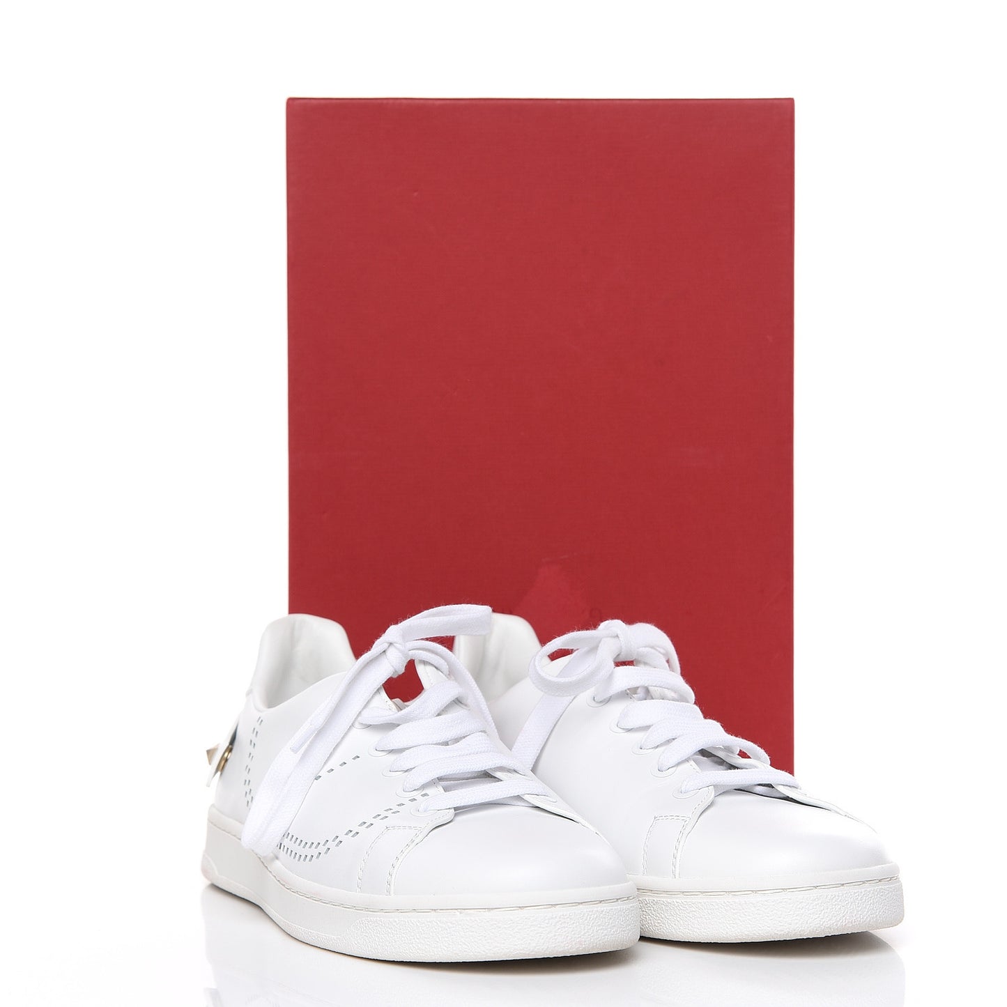 Calfskin Womens Backnet Sneakers 39 White