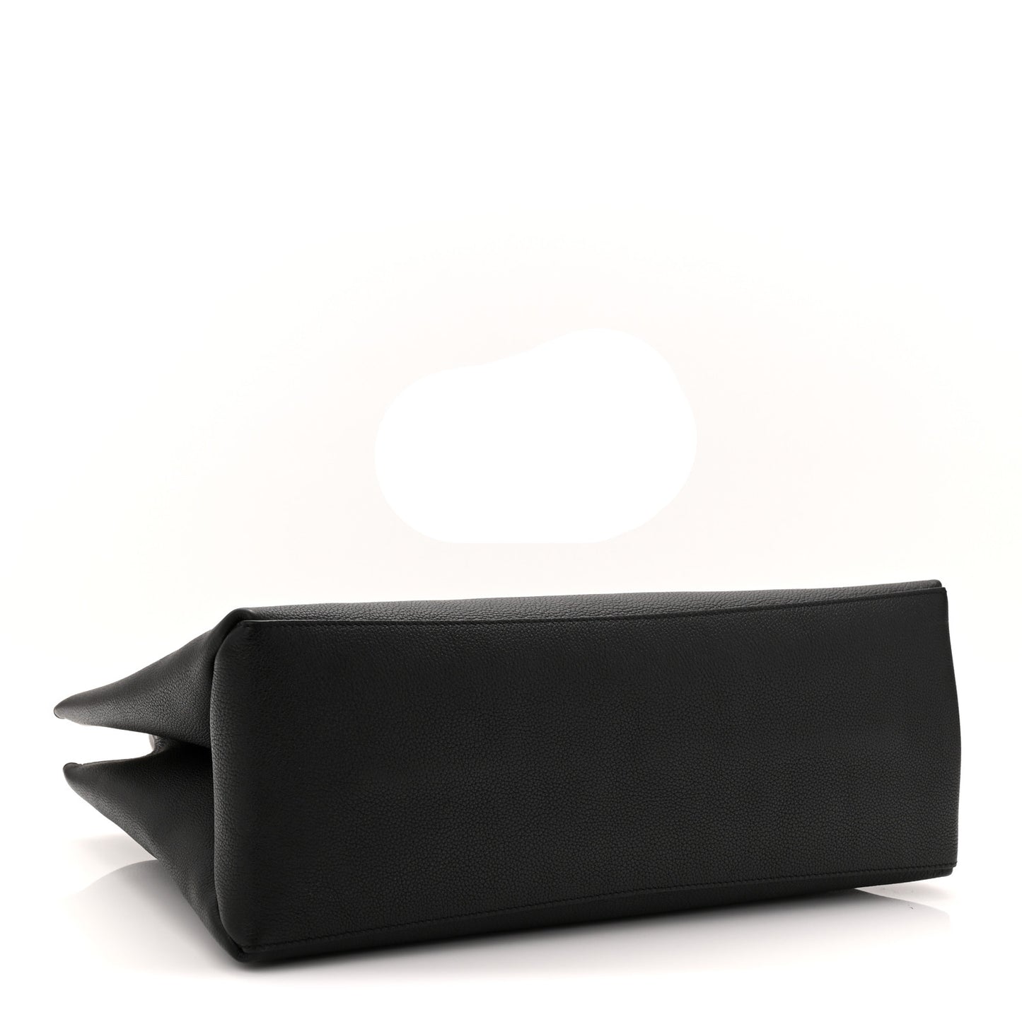 Grained Calfskin Lockme Shopper Black