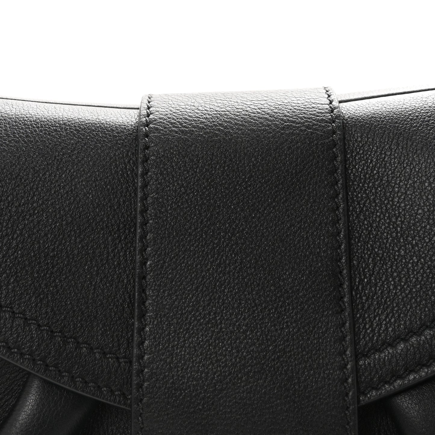 Supple Grained Calfskin Medium Polly Black