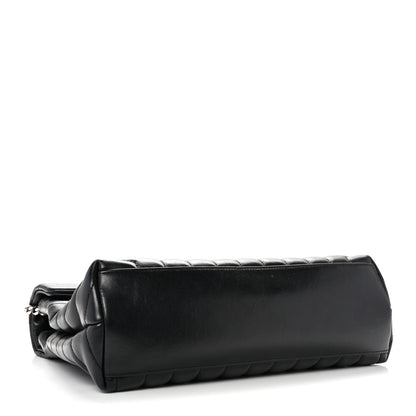 Saint Laurent Calfskin Y Quilted Monogram Medium Loulou Chain Satchel Black 4 of 14
