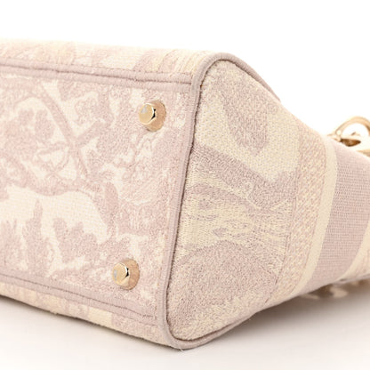 Christian Dior Canvas Toile De Jouy Reverse Embroidered Medium Lady D-Lite Rose 10 of 12